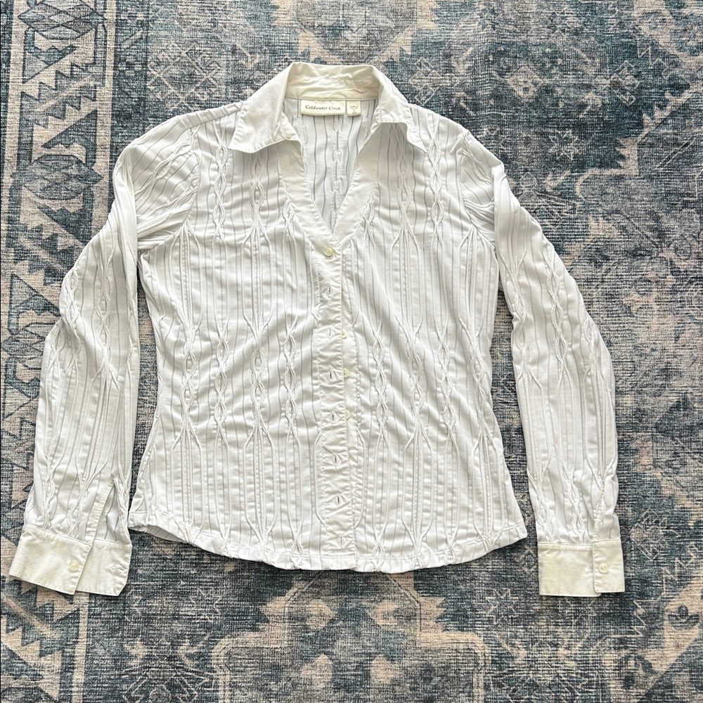Coldwater Creek White Blouse